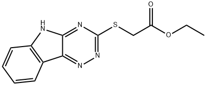 Acetic acid, (2H-1,2,4-triazino[5,6-b]indol-3-ylthio)-, ethyl ester