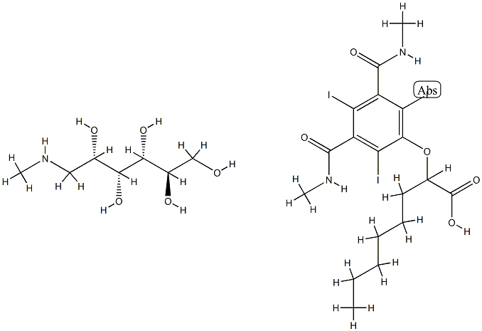 (2R,3R,4R,5S)-6-methylaminohexane-1,2,3,4,5-pentol, 2-[2,4,6-triiodo-3 ,5-bis(methylcarbamoyl)phenoxy]octanoic acid
