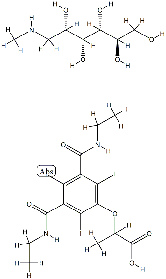 2-[3,5-bis(ethylcarbamoyl)-2,4,6-triiodo-phenoxy]propanoic acid, (2R,3 R,4R,5S)-6-methylaminohexane-1,2,3,4,5-pentol