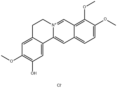 3,9,10-trimethoxy-5,6-dihydroisoquinolino[2,1-b]isoquinolin-7-ium-2-ol chloride