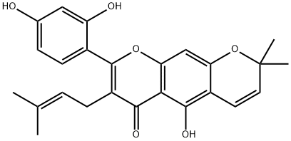 2-(2,4-Dihydroxyphenyl)-3-(3-methyl-2-butenyl)-5-hydroxy-8,8-dimethyl-4H,8H-benzo[1,2-b:5,4-b']dipyran-4-one