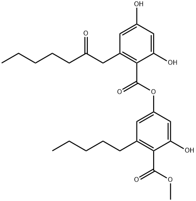 2,4-Dihydroxy-6-(2-oxoheptyl)benzoic acid 3-hydroxy-4-(methoxycarbonyl)-5-pentylphenyl ester