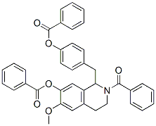 7-Isoquinolinol,  2-benzoyl-1,2,3,4-tetrahydro-1-(p-hydroxybenzyl)-6-methoxy-,  dibenzoate  (ester),  ()-  (8CI)