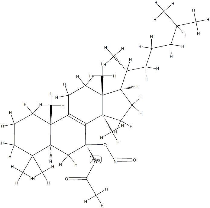 7β-(Nitrosooxy)lanost-8-en-7α-ol acetate