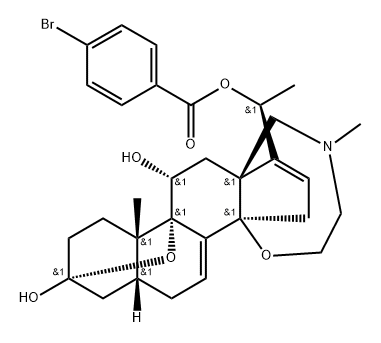 (20S)-22-Methyl-3α,9α-epoxy-14β,18-(epoxyethanimino)-5β-pregna-7,16-diene-3β,11α,20-triol 20-(p-bromobenzoate)