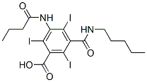 3-Butyrylamino-5-(pentylcarbamoyl)-2,4,6-triiodobenzoic acid