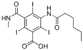 5-(Hexanoylamino)-3-(methylcarbamoyl)-2,4,6-triiodobenzoic acid