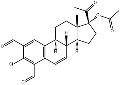 17-Acetyloxy-3-chloro-20-oxo-19-nor-1,3,5(10),6-pregnatetrene-2,4-dicarbaldehyde
