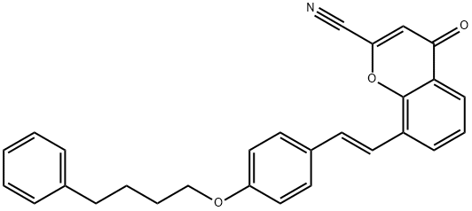 (E)-4-氧亚基-8-(4-(4-苯基丁氧基)苯乙烯基)-4H-色烯-2-甲腈