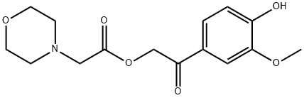 [2-(4-hydroxy-3-methoxy-phenyl)-2-oxo-ethyl] 2-morpholin-4-ylacetate