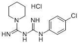 N-((p-Chlorophenyl)amidino)-1-piperidinecarboxamidine hydrochloride