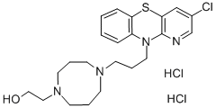 1H-1,4-Diazepine-1-ethanol, hexahydro-4-(3-(3-chloro-10H-pyrido(3,2-b) (1,4)benzothiazin-10-yl)propyl)-, dihydrochloride