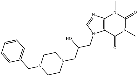 7-(beta-hydroxy-gamma-benzylpiperazinopropyl)theophylline