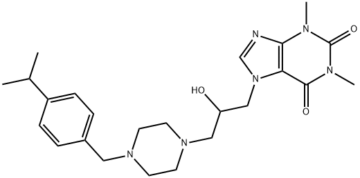 1-Piperazineethanol, alpha-(1,3-dimethyl-7-xanthinylmethyl)-4-(p-isopr opylbenzyl)-