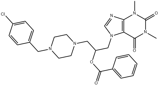 3-[4-(4-Chlorobenzyl)-1-piperazinyl]-1-(1,2,3,6-tetrahydro-1,3-dimethyl-2,6-dioxo-7H-purin-7-yl)propan-2-ol benzoate