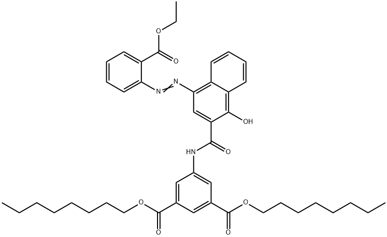 4-[[[1-Hydroxy-4-[(2-ethoxycarbonylphenyl)azo]-2-naphthalenyl]carbonyl]amino]isophthalic acid dioctyl ester