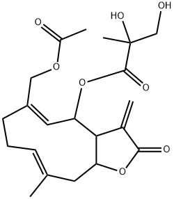 2,3-Dihydroxy-2-methylpropanoic acid 6-[(acetyloxy)methyl]-2,3,3a,4,7,8,11,11a-octahydro-10-methyl-3-methylene-2-oxocyclodeca[b]furan-4-yl ester