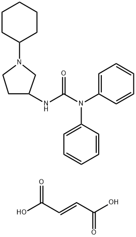 3-(1-Cyclohexyl-3-pyrrolidinyl)-1,1-diphenyl-urea fumarate