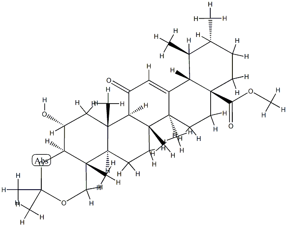 Urs-12-en-28-oic acid, 2-hydroxy-3,23-[(1-methylethylidene)bis(oxy)]-1 1-oxo-, methyl ester, (2alpha,3beta,4alpha)-