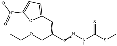 3-[2-(Ethoxymethyl)-3-(5-nitro-2-furyl)allylidene]dithiocarbazic acid methyl ester