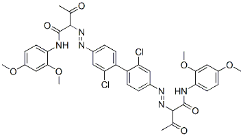 4,4'-Bis[[1-(2,4-dimethoxyphenylamino)-1,3-dioxobutan-2-yl]azo]-2,2'-dichloro-1,1'-biphenyl
