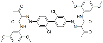 4,4'-Bis[[1-(2,5-dimethoxyphenylamino)-1,3-dioxobutan-2-yl]azo]-2,2'-dichloro-1,1'-biphenyl