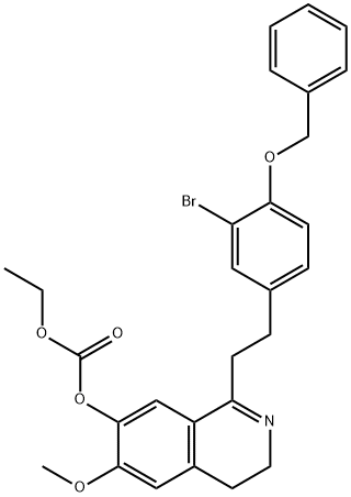 Carbonic  acid,  1-[4-(benzyloxy)-3-bromophenethyl]-3,4-dihydro-6-methoxy-7-isoquinolyl  ethyl  ester  (8CI)