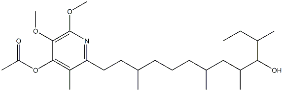 α-sec-Butyl-4-acetyloxy-5,6-dimethoxy-β,δ,θ,3-tetramethyl-2-pyridine-1-decanol