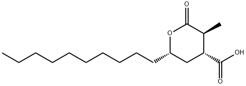 (3S)-6α-Decyltetrahydro-3β-methyl-2-oxo-2H-pyran-4α-carboxylic acid