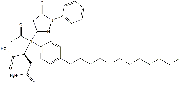 N2-acetyl-N2-(4-dodecylphenyl)-N-(4,5-dihydro-5-oxo-1-phenyl-1H-pyrazol-3-yl)-L-asparagine