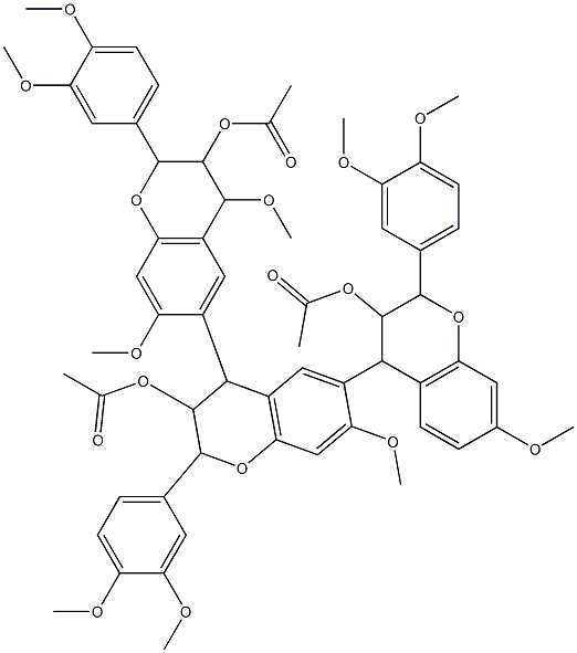 Triacetic acid 4'',7,7',7''-tetramethoxy-2,2',2''-tris(3,4-dimethoxyphenyl)-4,6':4',6''-terchroman-3,3',3''-triyl ester