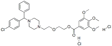2-[2-[4-[(4-chlorophenyl)-phenyl-methyl]piperazin-1-yl]ethoxy]ethyl 3, 4,5-trimethoxybenzoate dihydrochloride