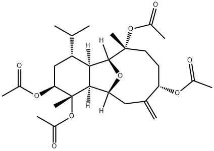 (1S,2S,4R,4aR,5R,6R,9S,12R,12aS)-Tetradecahydro-1,6-dimethyl-10-methylene-4-isopropyl-5,12-epoxybenzocyclodecene-1,2,6,9-tetrol tetraacetate