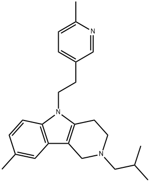 2,3,4,5-Tetrahydro-2-isobutyl-8-methyl-5-[2-(6-methyl-3-pyridyl)ethyl]-1H-pyrido[4,3-b]indole