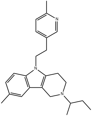 2,3,4,5-Tetrahydro-2-sec-butyl-8-methyl-5-[2-(6-methyl-3-pyridyl)ethyl]-1H-pyrido[4,3-b]indole