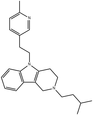 2,3,4,5-Tetrahydro-2-isopentyl-5-[2-(6-methyl-3-pyridyl)ethyl]-1H-pyrido[4,3-b]indole
