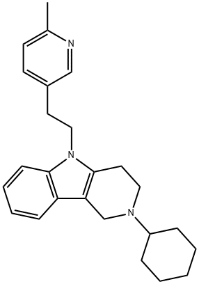 2,3,4,5-Tetrahydro-2-cyclohexyl-5-[2-(6-methyl-3-pyridyl)ethyl]-1H-pyrido[4,3-b]indole