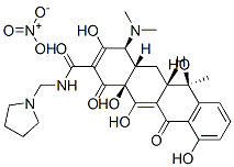 2-Naphthacenecarboxamide, 4-(dimethylamino)-1,4,4a,5,5a,6,11,12a-octahydro-3,6,10,12,12a-pentahydroxy-6-methyl-1,11-dioxo-N-(1-pyrrolidinylmethyl)-, [4S-(4alpha,4aalpha,5aalpha,6beta,12aalpha)]-, mononitrate (salt)