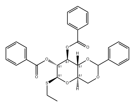 ETHYL 2,3-DI-O-BENZOYL-4,6-O-BENZYLIDENE-1-THIO-Β-D-GLUCOPYRANOSIDE2,3-二-O-苯甲酰基-4,6-O-亚苄基-1-硫代-Β-D-吡喃葡萄糖苷