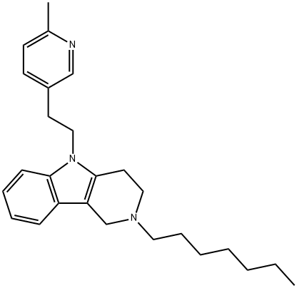 2,3,4,5-Tetrahydro-2-heptyl-5-[2-(6-methyl-3-pyridyl)ethyl]-1H-pyrido[4,3-b]indole