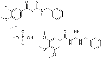 Benzamide, N-(benzylamidino)-3,4,5-trimethoxy-, sulfate (2:1)