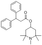 Propionic acid, 3,3-diphenyl-, 1,2,2,6,6-pentamethyl-4-piperidinyl est er