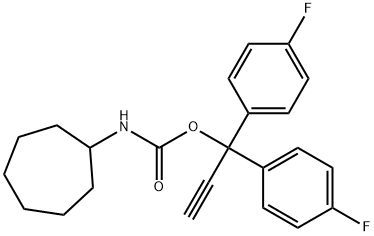 N-Cycloheptylcarbamic acid 1,1-bis(p-fluorophenyl)-2-propynyl ester