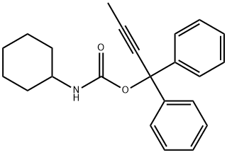 N-Cyclohexylcarbamic acid 1,1-diphenyl-2-butynyl ester