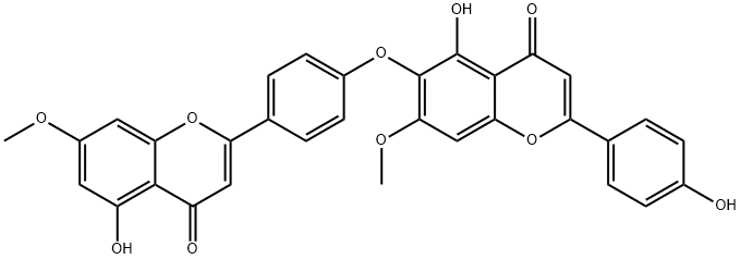 5-Hydroxy-6-[4-(5-hydroxy-7-methoxy-4-oxo-4H-1-benzopyran-2-yl)phenoxy]-2-(4-hydroxyphenyl)-7-methoxy-4H-1-benzopyran-4-one