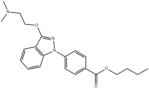 p-[3-[2-(Dimethylamino)ethoxy]-1H-indazol-1-yl]benzoic acid butyl ester