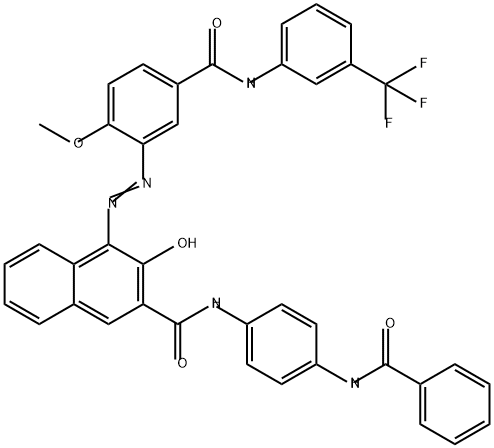 N-[4-(benzoylamino)phenyl]-3-hydroxy-4-[[2-methoxy-5-[[[3-(trifluoromethyl)phenyl]amino]carbonyl]phenyl]azo]naphthalene-2-carboxamide