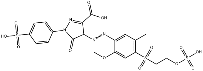 4,5-dihydro-4-[[2-methoxy-5-methyl-4-[[2-(sulphooxy)ethyl]sulphonyl]phenyl]azo]-5-oxo-1-(4-sulphophenyl)-1H-pyrazole-3-carboxylic acid