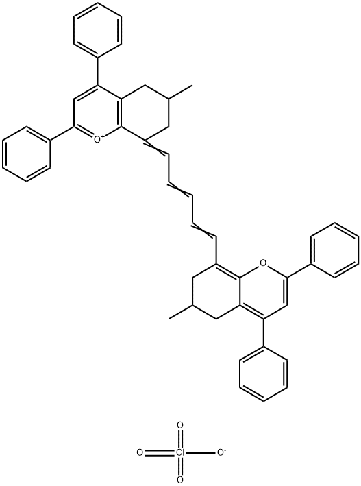 8-[5-(6,7-dihydro-6-methyl-2,4-diphenyl-5H-1-benzopyran-8-yl)penta-2,4-dienylidene]-5,6,7,8-tetrahydro-6-methyl-2,4-diphenyl-1-benzopyrylium perchlorate