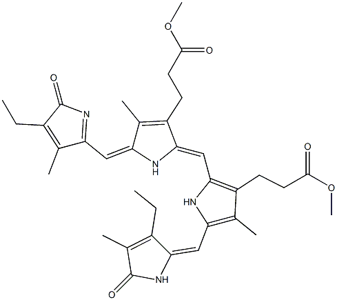 8,12-Dides(2-carboxyethyl)-8,12-bis[2-(methoxycarbonyl)ethyl]-31,32,181,182-tetrahydrobiliverdin